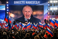 Vladimir Putin addressing Russian officials amid Ukraine war strategy discussions