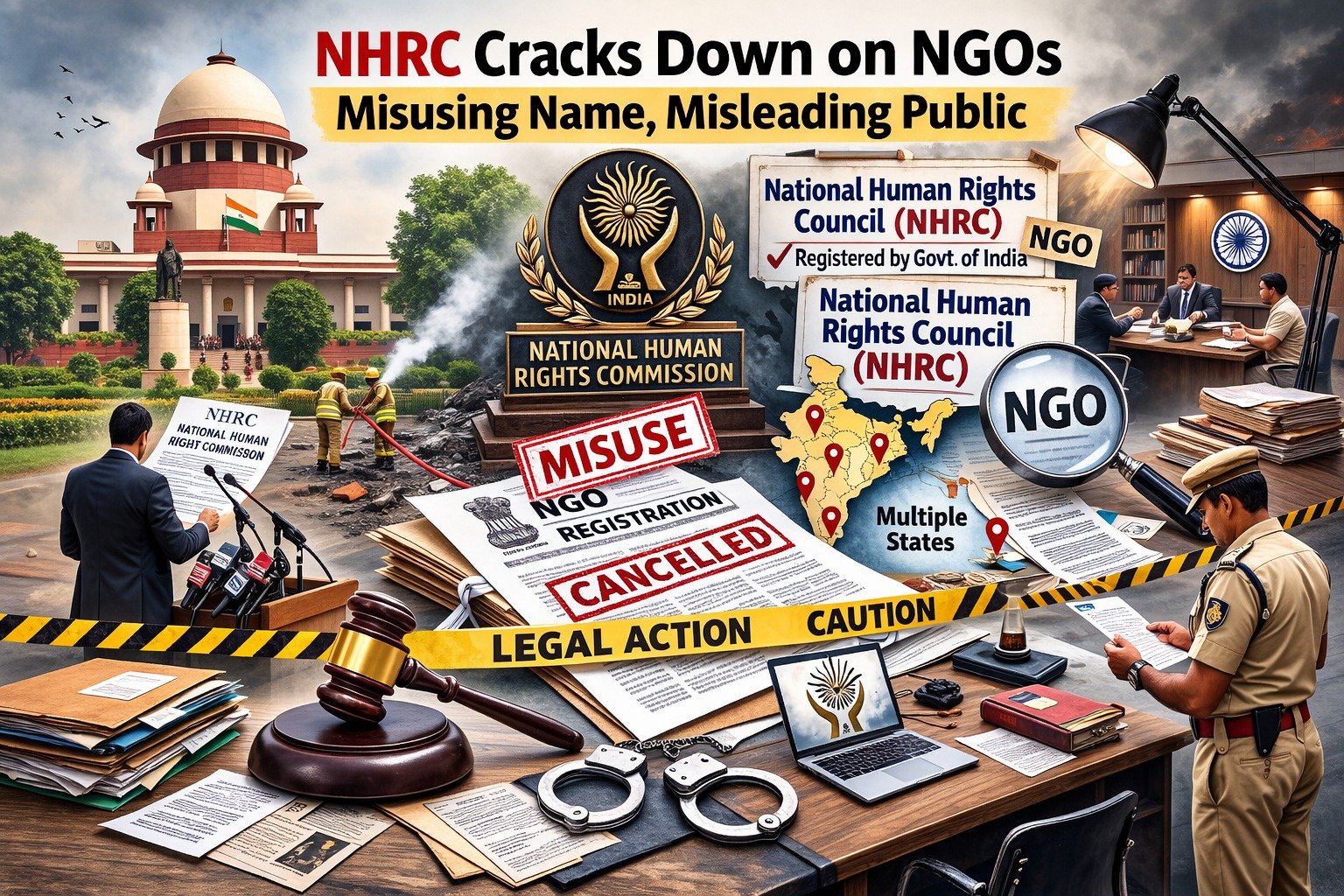 NHRC headquarters building in New Delhi amid directive against NGO name misuse