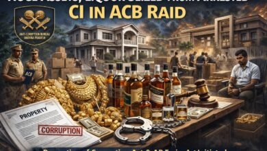 ACB officials conducting raid at Circle Inspector’s residence in Andhra Pradesh corruption case