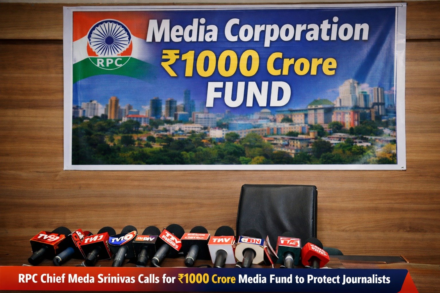 Journalists covering political meeting related to RPC media corporation proposal