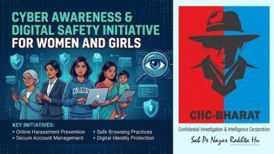 Cybersecurity expert explaining online threats to girls