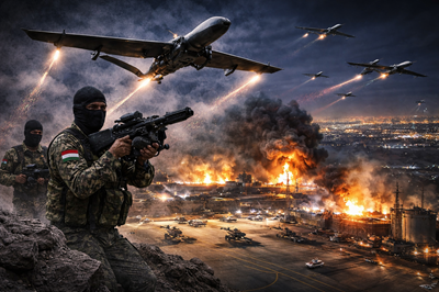 Iran backed militias drone attacks Gulf Bahrain