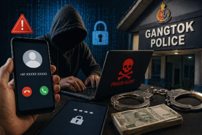 Gangtok cyber fraud cases OTP scam Telegram job racket police advisory India
