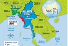 Myanmar civil war Sittwe Arakan Army map