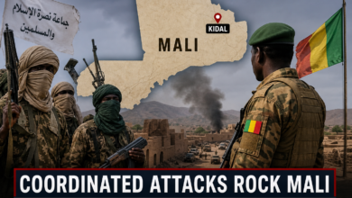 armed militants and military conflict in northern Mali showing Sahel instability crisis