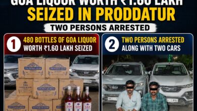 Excise police seize Goa-made liquor bottles during raid in Proddatur