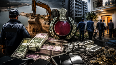 ED raids illegal sand mining network and seizes cash bullion during multi-state operation