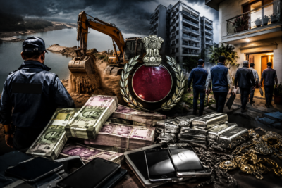 ED raids illegal sand mining network and seizes cash bullion during multi-state operation