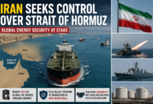 Iranian military presence near the Strait of Hormuz amid rising global tensions